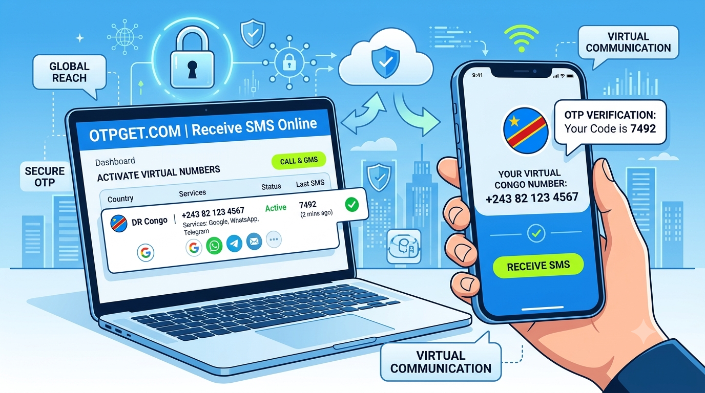 Buy Congo Virtual Number Online for SMS Verification | OTPGET