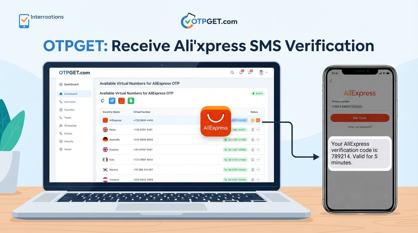 AliExpress OTP Number: Receive SMS Code with OTPGET Online Now