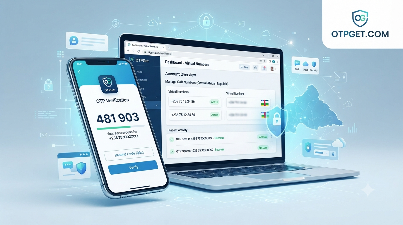 Central African Republic Virtual Number for OTP Verification — OTPGet