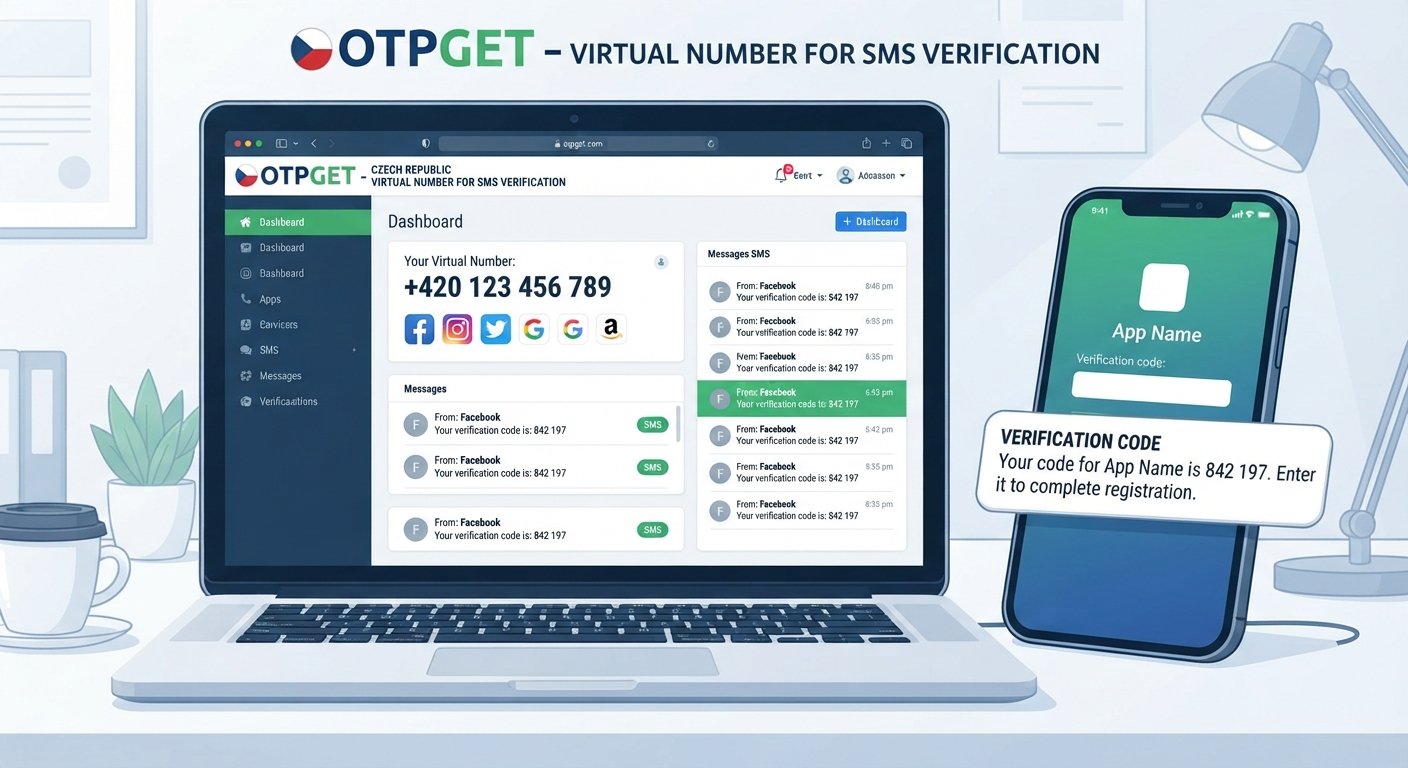Czech Republic Virtual Number for SMS Verification Online - OTPGET