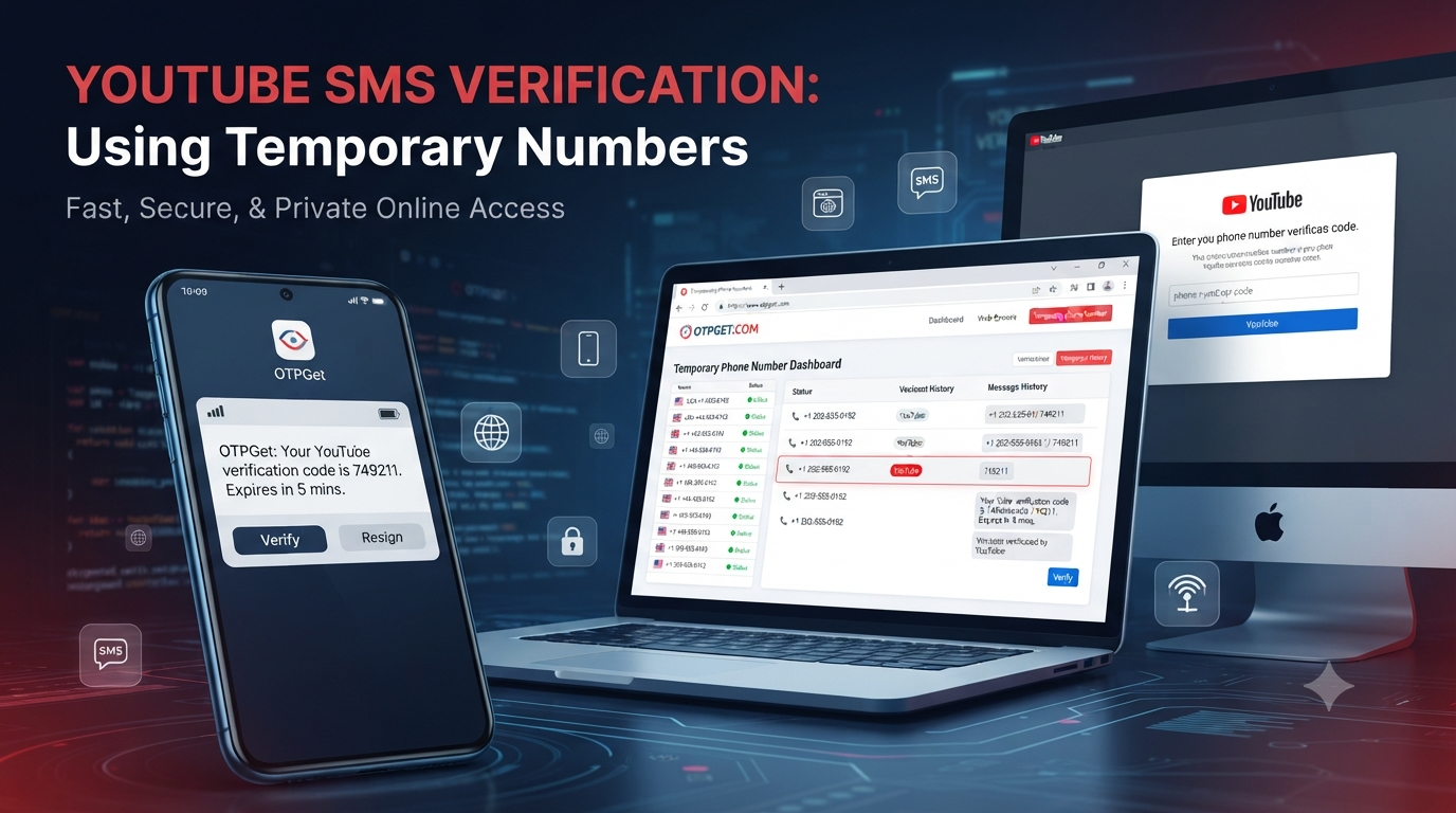 YouTube SMS Verification Using Temporary Number | OTPGet Guide