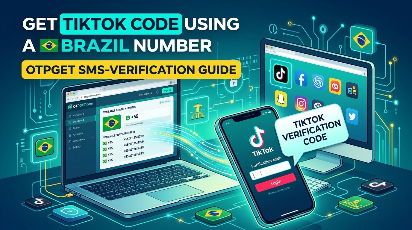 Get TikTok Code Using a Brazil Number | OTPGET