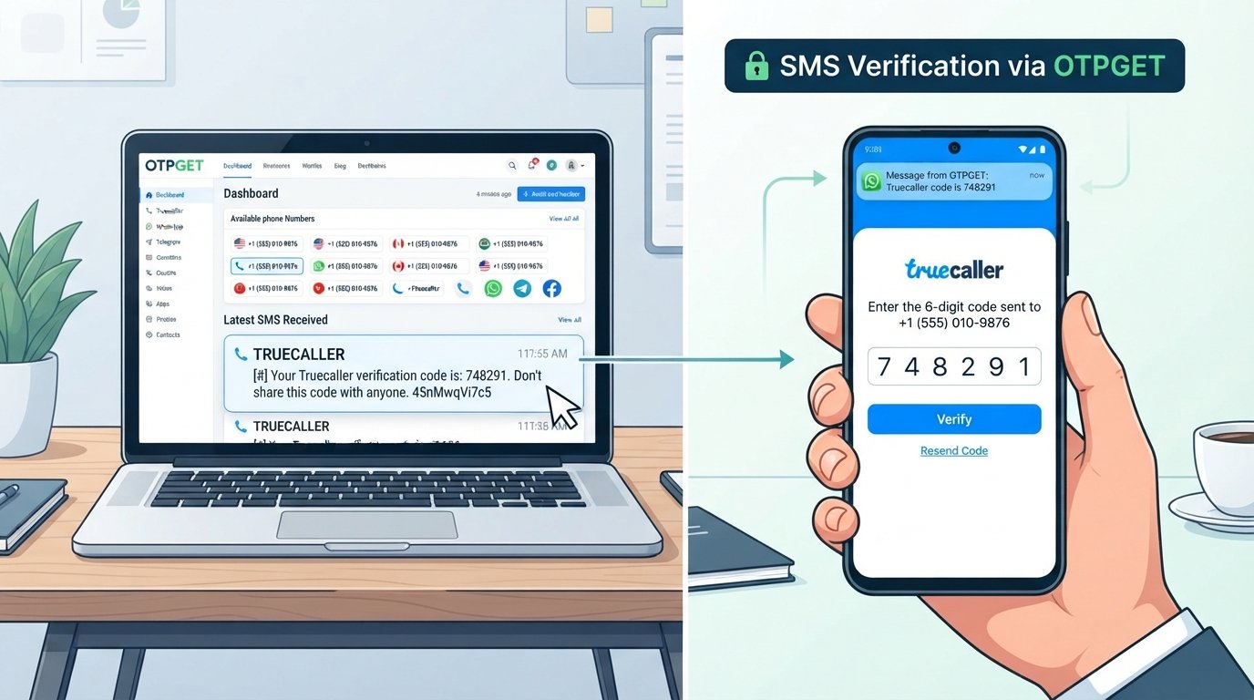 Truecaller OTP Number: Receive SMS Verification Code with OTPGET