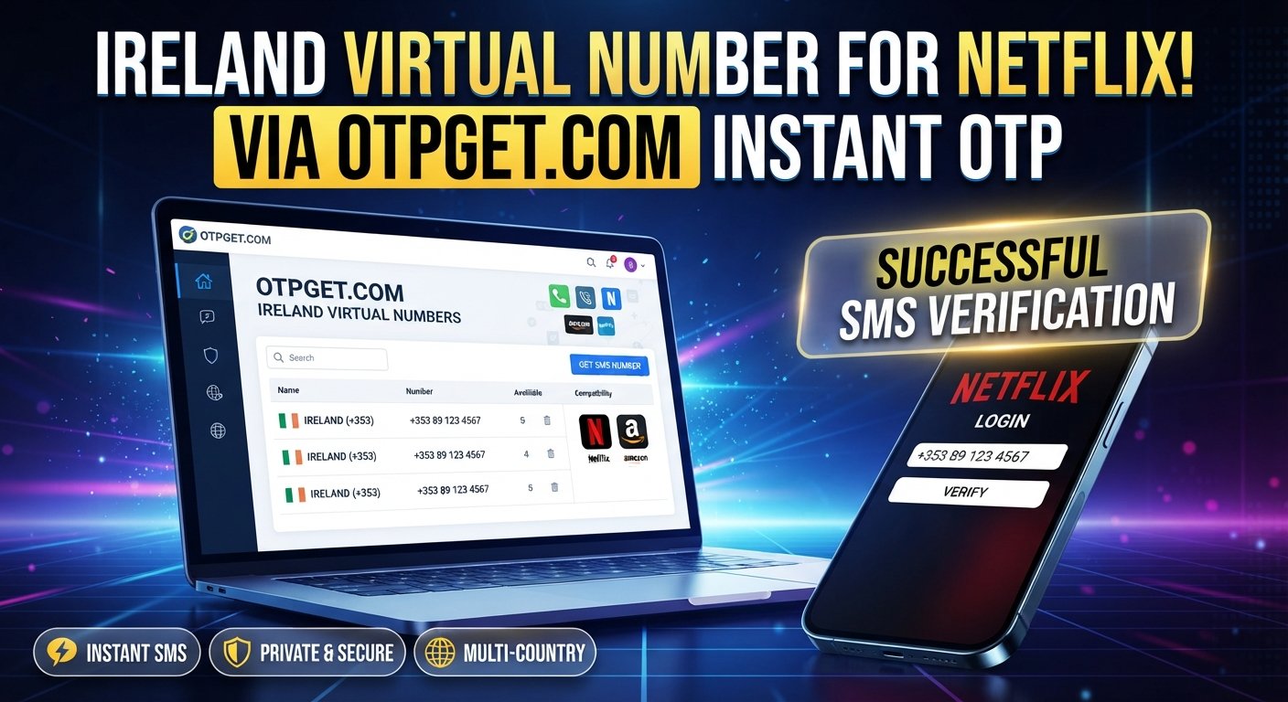 Ireland Virtual Number for Netflix OTP Verification | OTPGET
