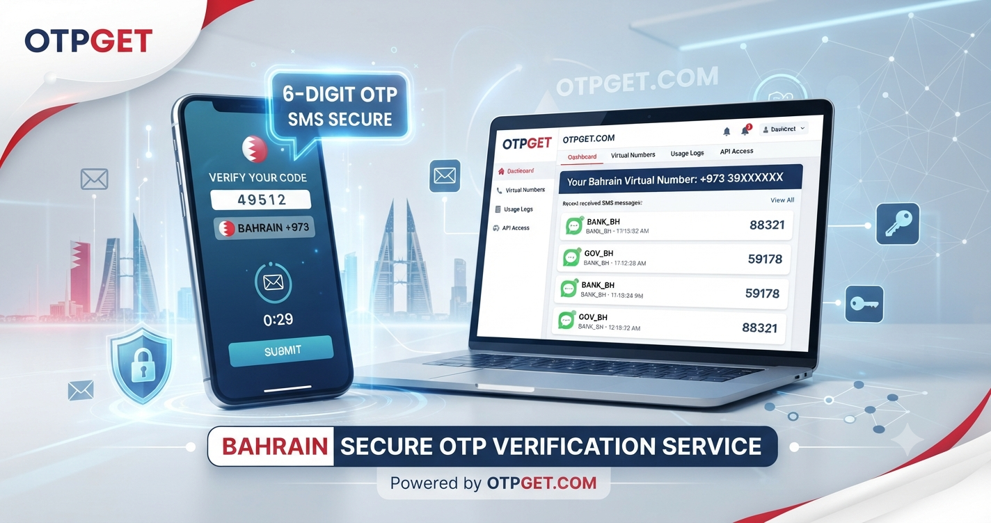 Bahrain OTP Number Online with OTPGET for Secure Access Today