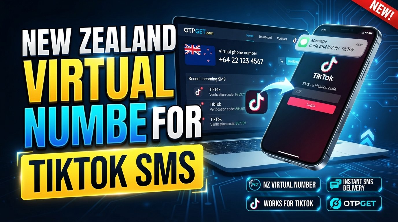New Zealand Virtual Number for TikTok SMS: OTPGET Guide