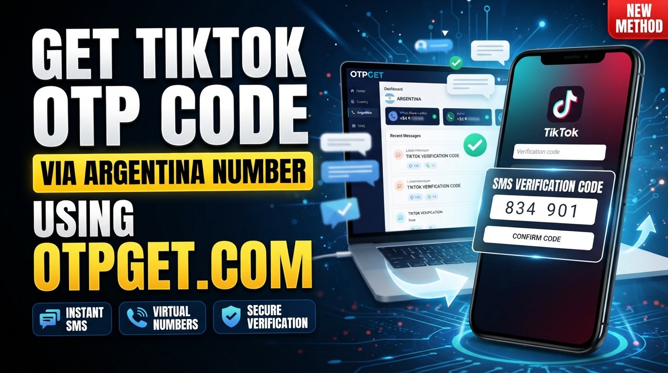 Get TikTok OTP Code Using an Argentina Number | OTPGET Guide