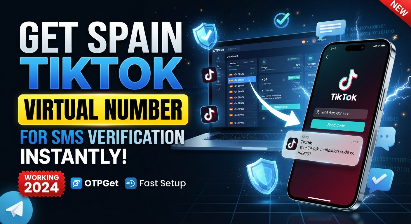 Spain Virtual Number for TikTok SMS Verification Online — OTPGet