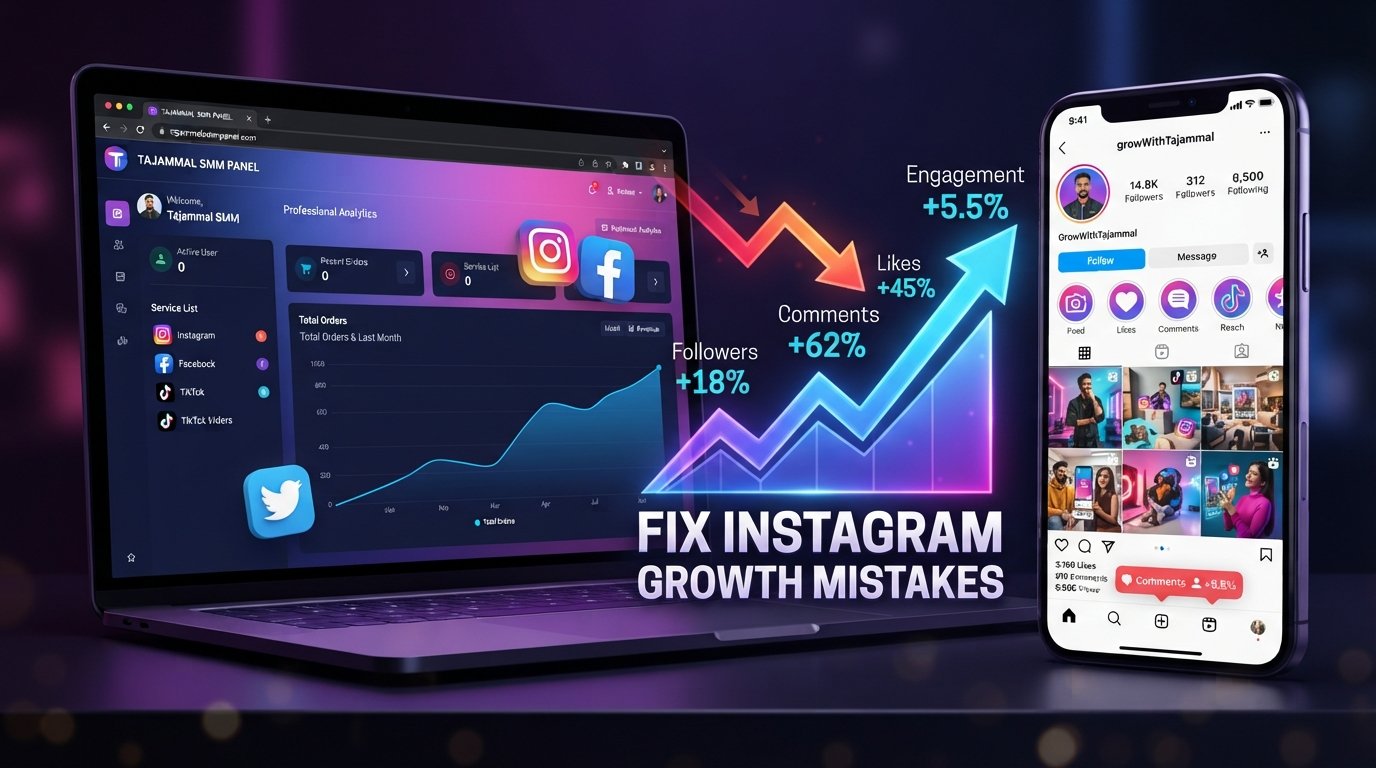 TAJAMMAL SMM PANEL: Avoid Instagram Growth Mistakes & Grow Better