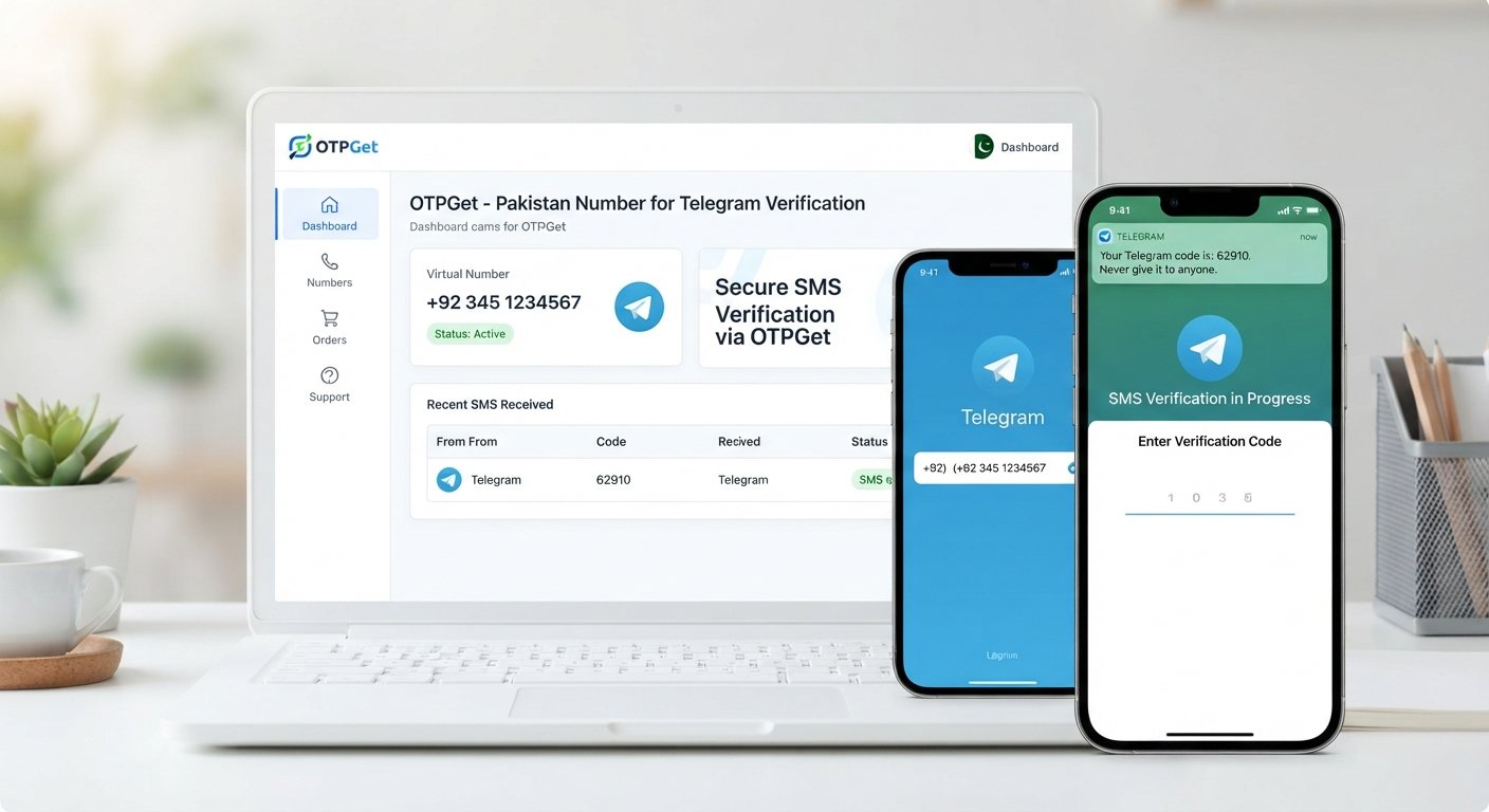 Buy Pakistan Number for Telegram Verification Online | OTPGet