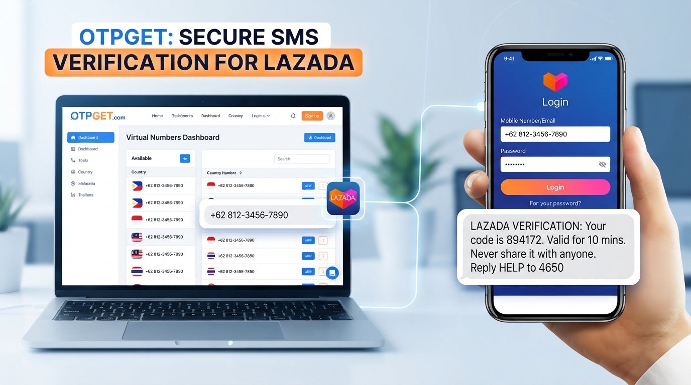 Lazada OTP Number – SMS Verification Online | OTPGET Easy Guide