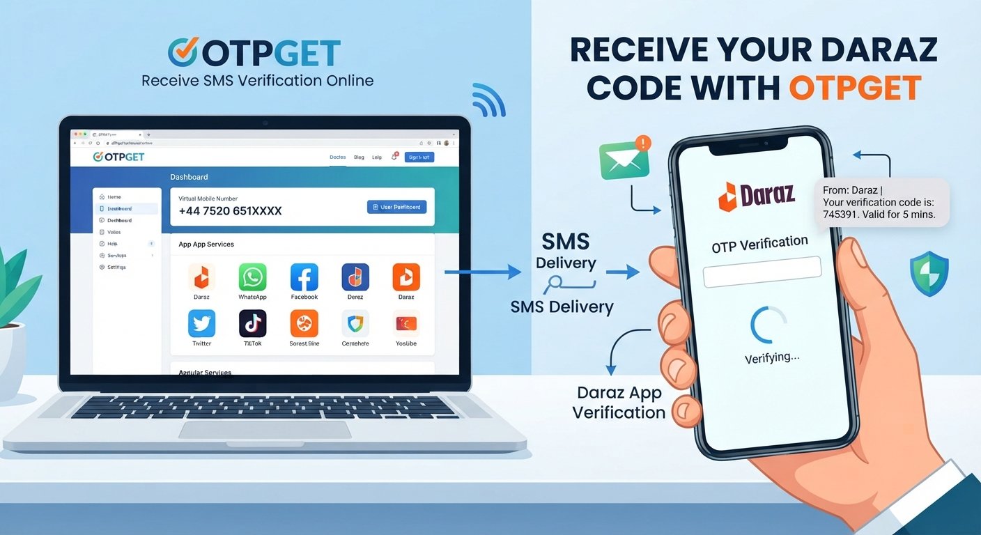 Daraz Phone Verification – Receive Your Code with OTPGET Online