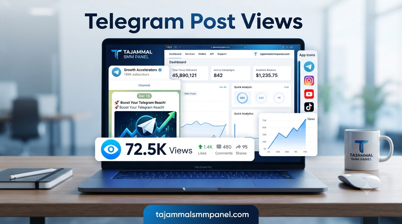 Telegram Post Views: Grow Reach with TAJAMMAL SMM PANEL & Growth