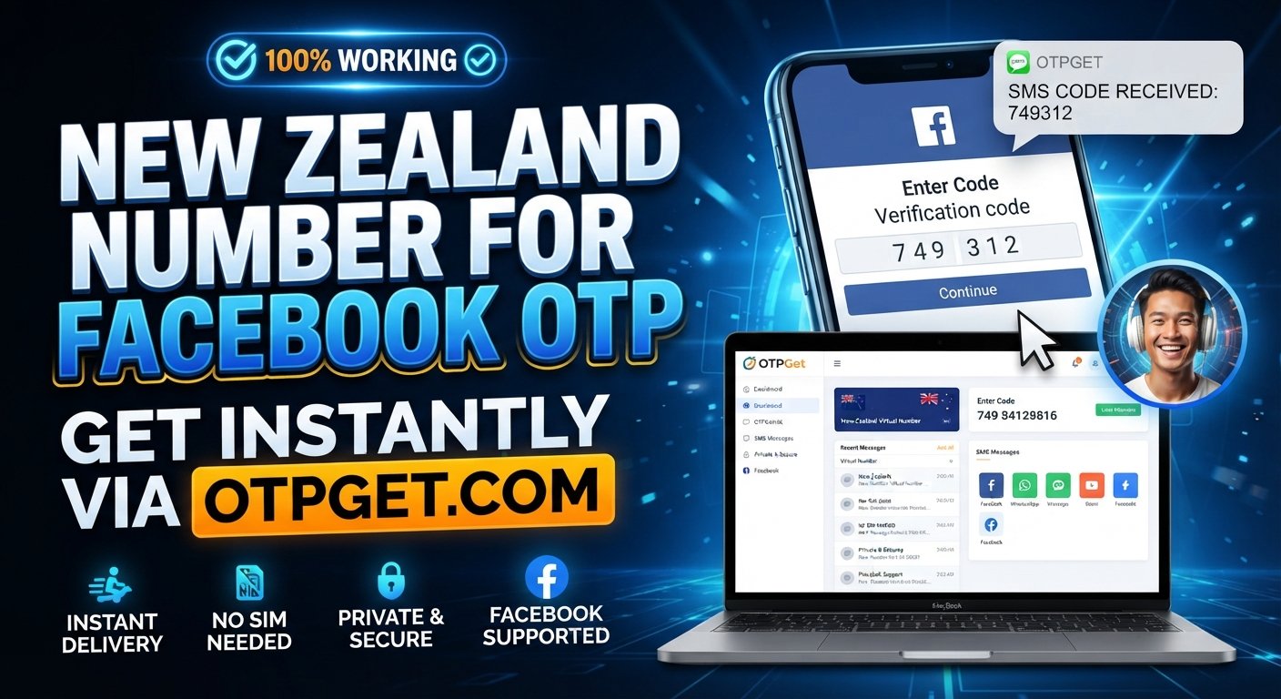 How to Get a New Zealand Number for Facebook OTP | OTPGet