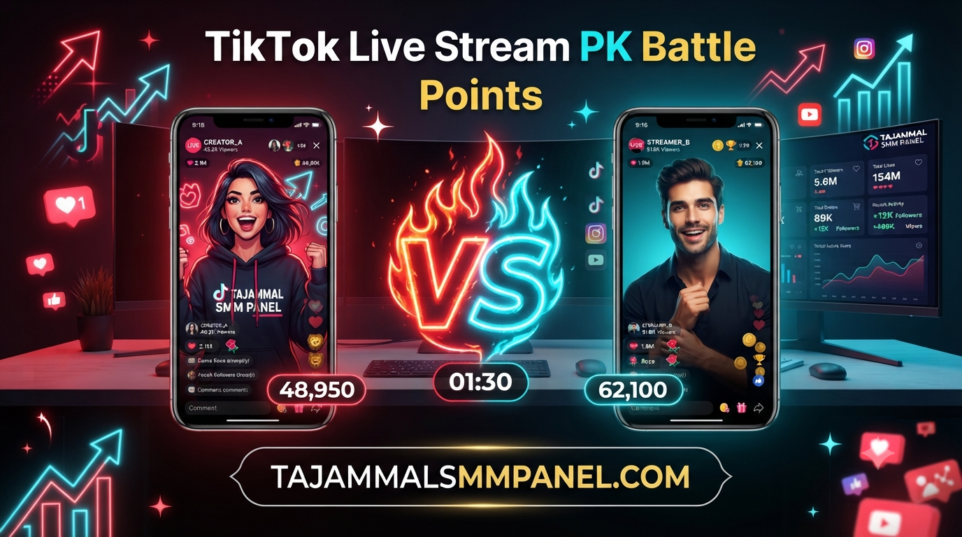 TikTok Live Stream PK Battle Points | TAJAMMAL SMM PANEL