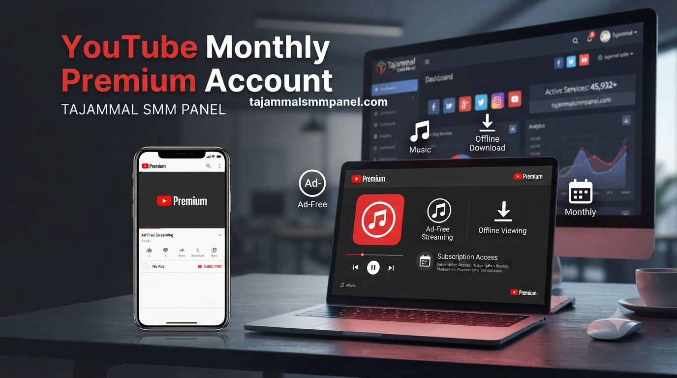 YouTube Monthly Premium Account | TAJAMMAL SMM PANEL