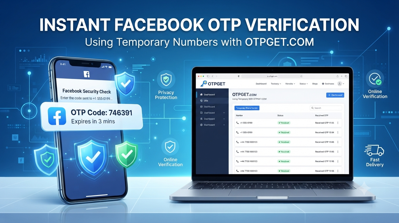 How to Get Facebook Verification OTP Online Easily With OTPGET