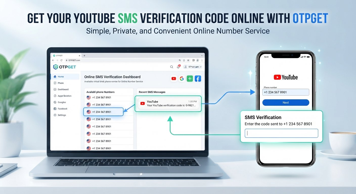 YouTube SMS Code Online: OTPGet Number Service Explained