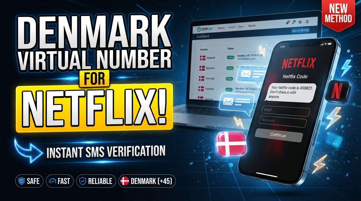 Denmark Virtual Number for Netflix Account — OTPGet Guide Online